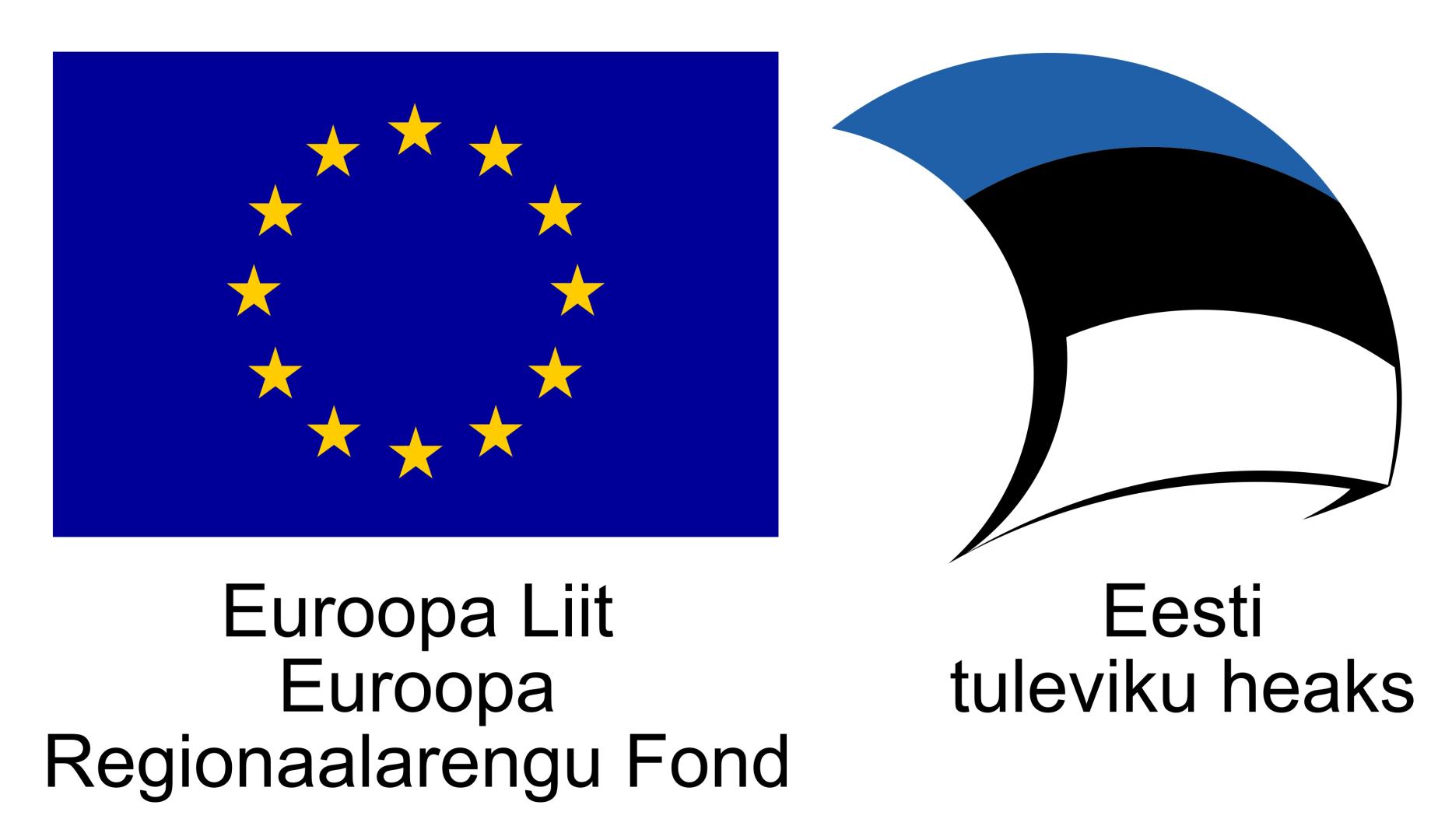 Euroopa Kaasrahastus: Euroopa liidu Regionaalarengu fond ja Eesti lipp