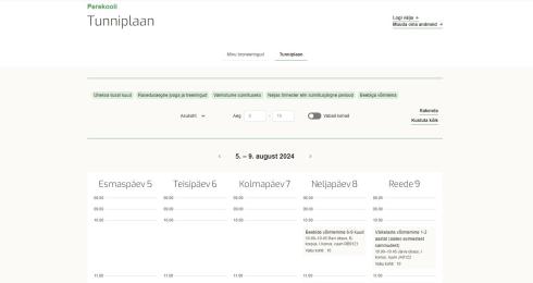 Perekooli kalender