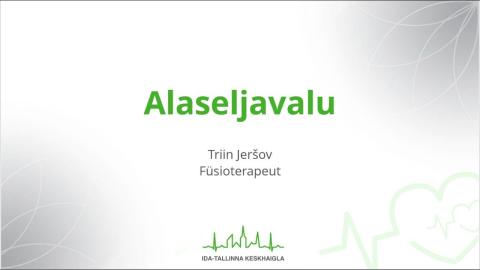 Alaseljavalu