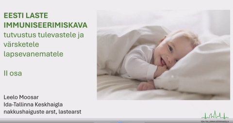 Eesti laste immuniseerimiskava tutvustus II osa